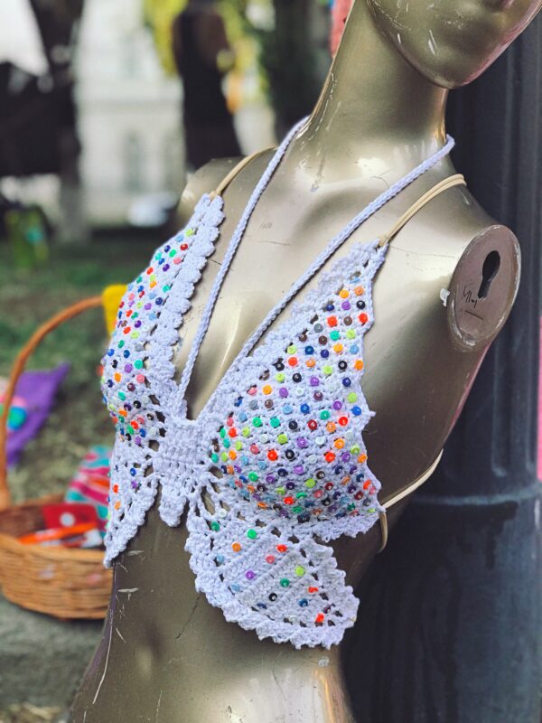 Butterfly Beaded Halter Top - Image 12