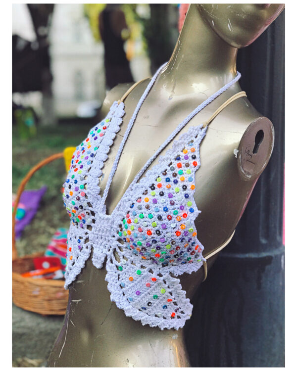 Butterfly Beaded Halter Top - Image 7