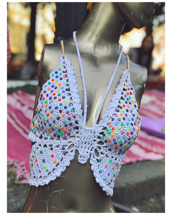 Butterfly Beaded Halter Top - Image 5