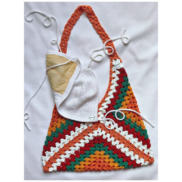 Retro Triangle Crochet Bag - Image 6