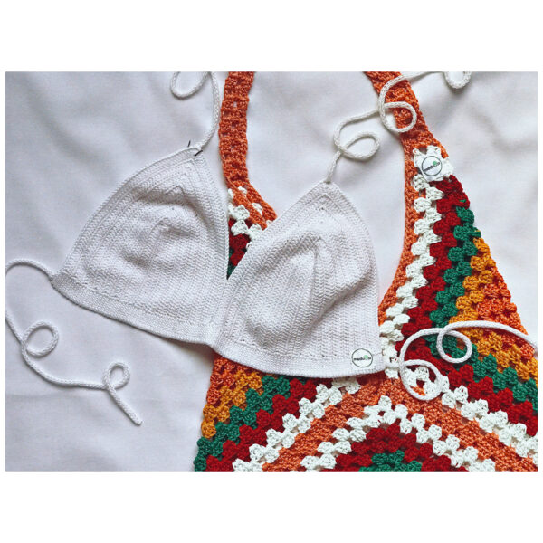 Retro Triangle Crochet Bag - Image 5