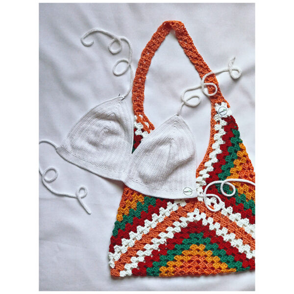 Retro Triangle Crochet Bag - Image 4