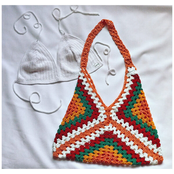 Retro Triangle Crochet Bag - Image 3