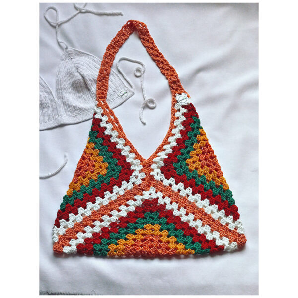 Retro Triangle Crochet Bag - Image 2