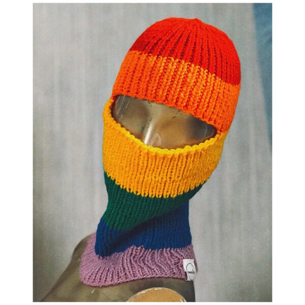 Rainbow Ribbed Balaclava - Image 7