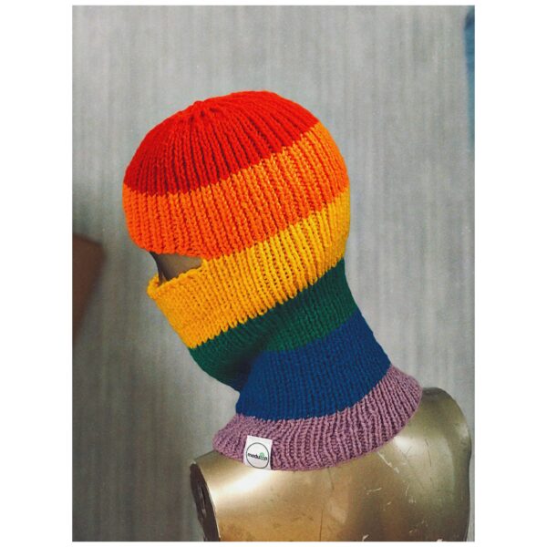 Rainbow Ribbed Balaclava - Image 6