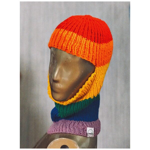 Rainbow Ribbed Balaclava - Image 4