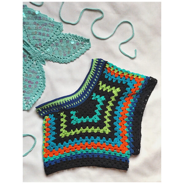 Sequin Beaded Butterfly Crochet Tops - Image 9