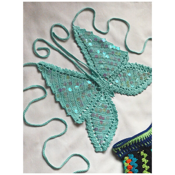Sequin Beaded Butterfly Crochet Tops - Image 8