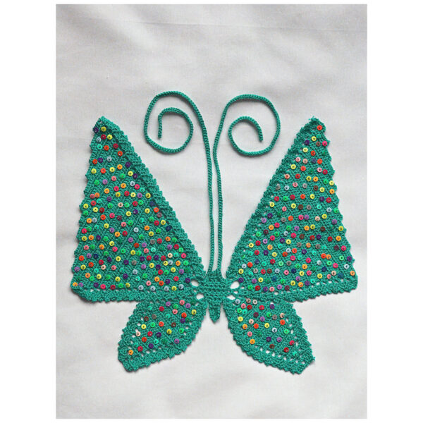Sequin Beaded Butterfly Crochet Tops - Image 7